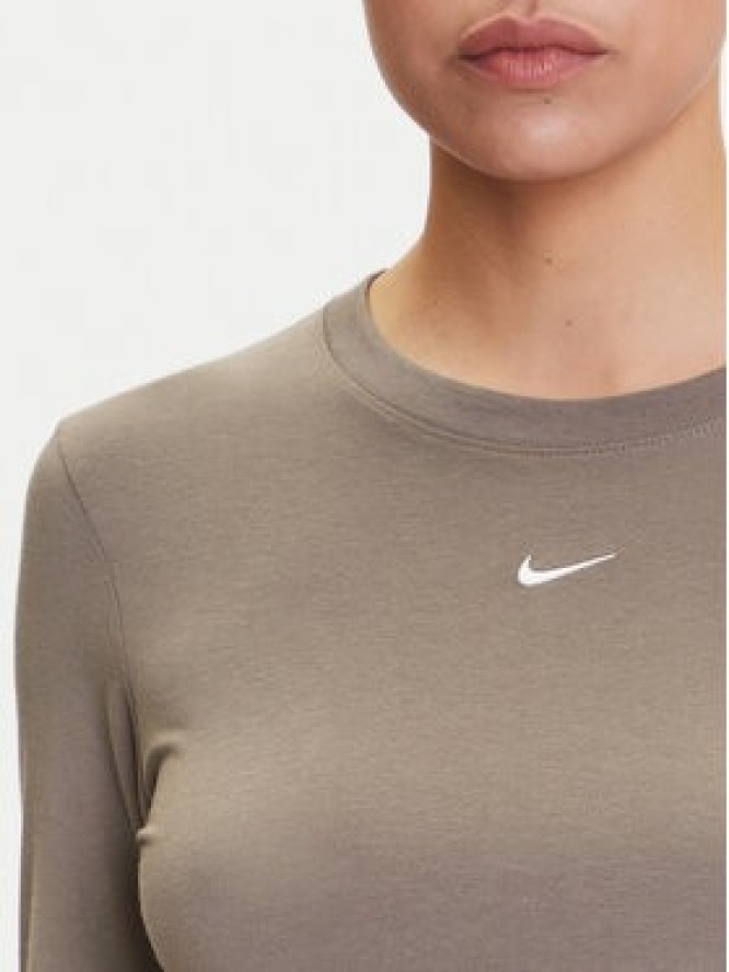 Nike Bluzka Chill Knit HF5322 Brązowy Regular Fit