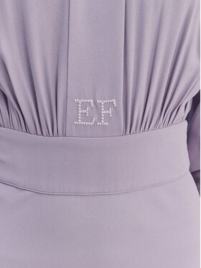 Elisabetta Franchi Sukienka koktajlowa AB-923-61E2 Fioletowy Regular Fit