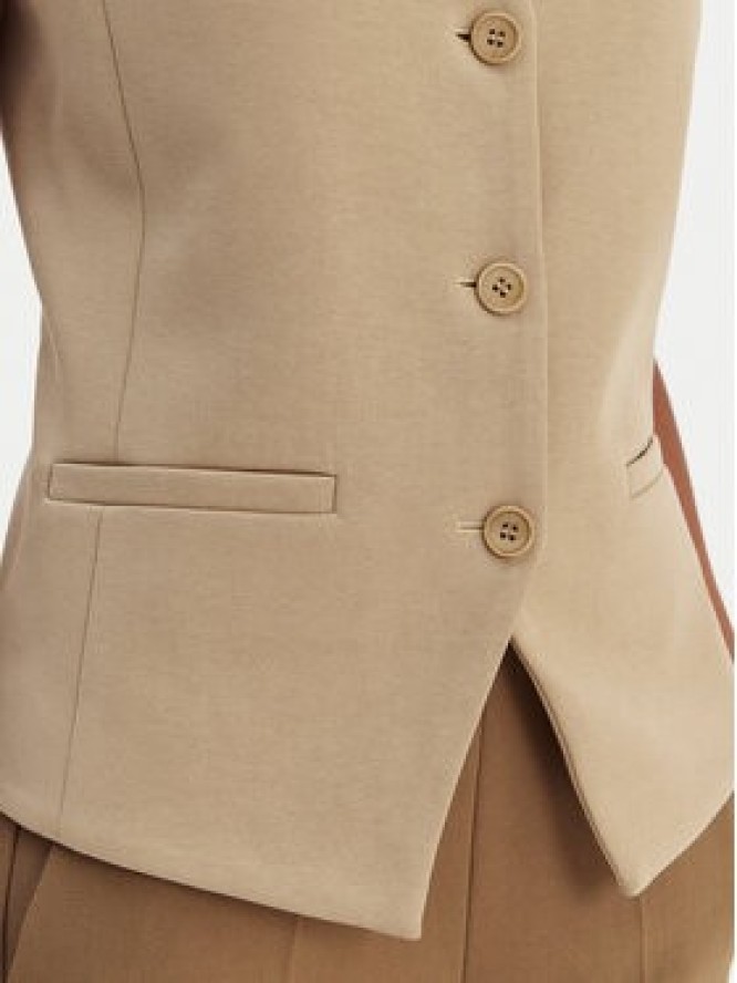 Weekend Max Mara Kamizelka garniturowa Poggio 2615911021 Beżowy Slim Fit