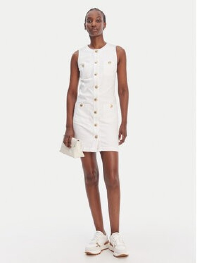 Liu Jo Sukienka jeansowa UA6334 D0275 Biały Regular Fit