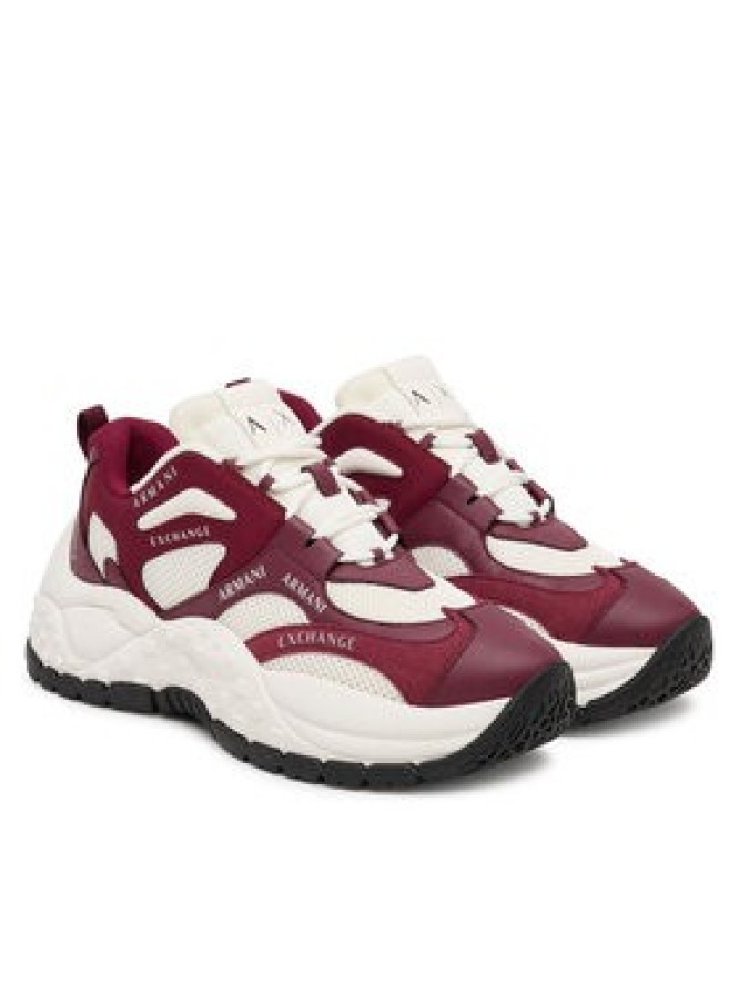 Armani Exchange Sneakersy XDX120 XV708 MZ134 Bordowy