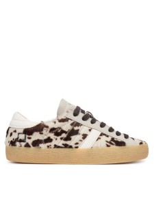 D.A.T.E. Sneakersy Hill Low Pony Cow W451-HL-PN Beżowy