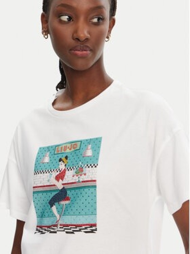 Liu Jo T-Shirt WA5342 JS923 M9505 Biały Regular Fit