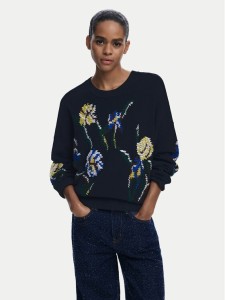 Desigual Sweter Cooper 25WWJF36 Czarny Regular Fit