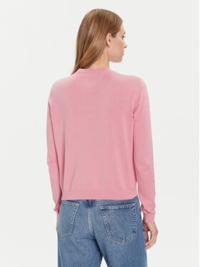 Tommy Jeans Sweter Essential DW0DW20159 Różowy Regular Fit