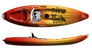 Jednoosobowy kajak sit on top do pływania Wave sport Scooter X