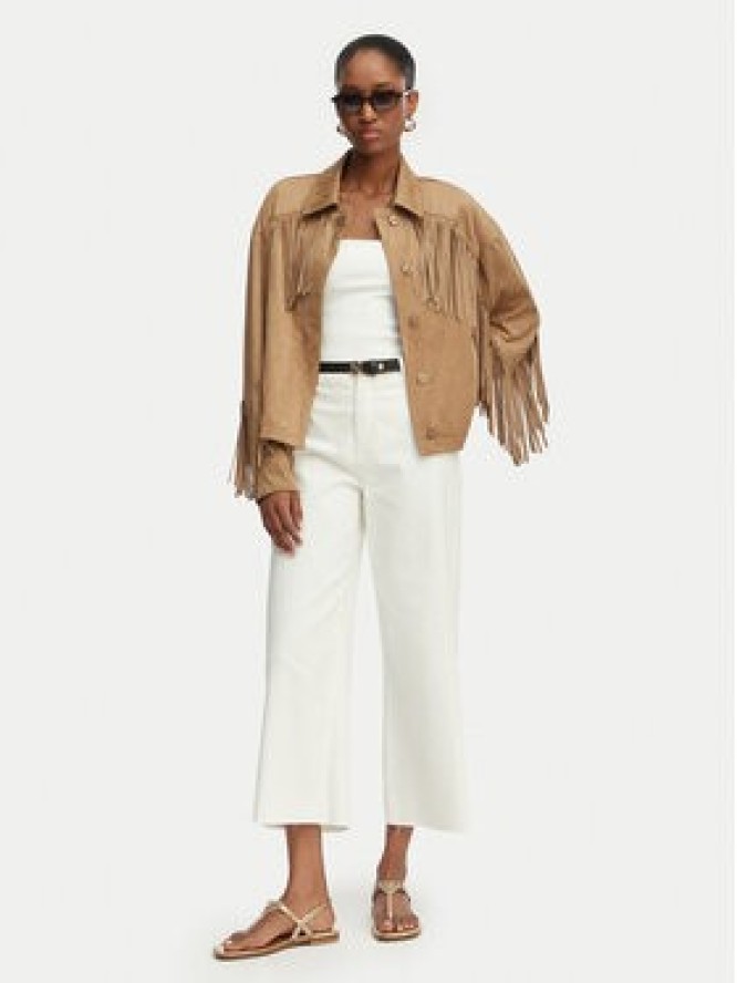 Guess Kurtka z imitacji skóry W6GL45 W2466 Brązowy jasny Regular Fit