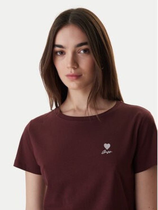 BOSS T-Shirt 50556994 Brązowy Regular Fit