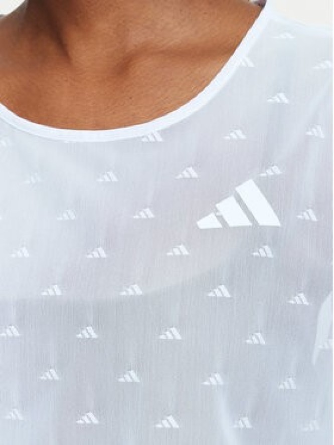 adidas T-Shirt Strength Essentials Workout Boxy Mesh KT3828 Biały Relaxed Fit