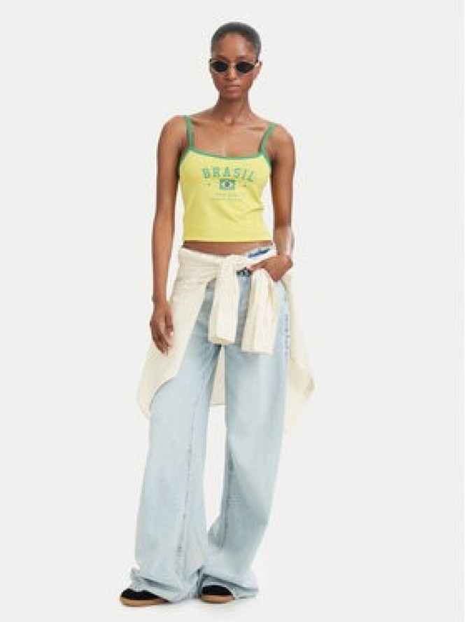 Guess Jeans Top W6YP20 K4202 Żółty Slim Fit
