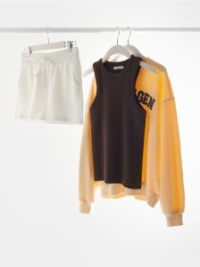 Bawełniany top - ciemnobrązowy