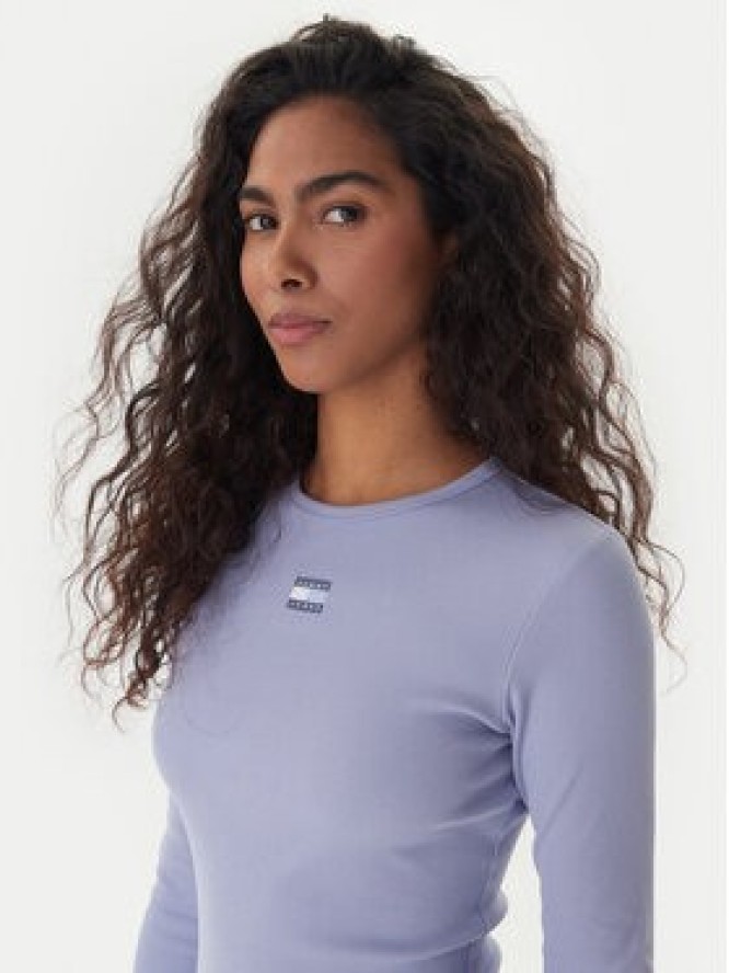 Tommy Jeans Bluzka DW0DW20178 Niebieski Slim Fit