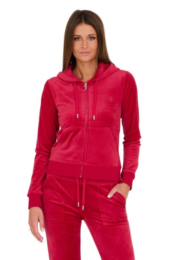 JUICY COUTURE Czerwona damska bluza Robertson, Rozmiar M
