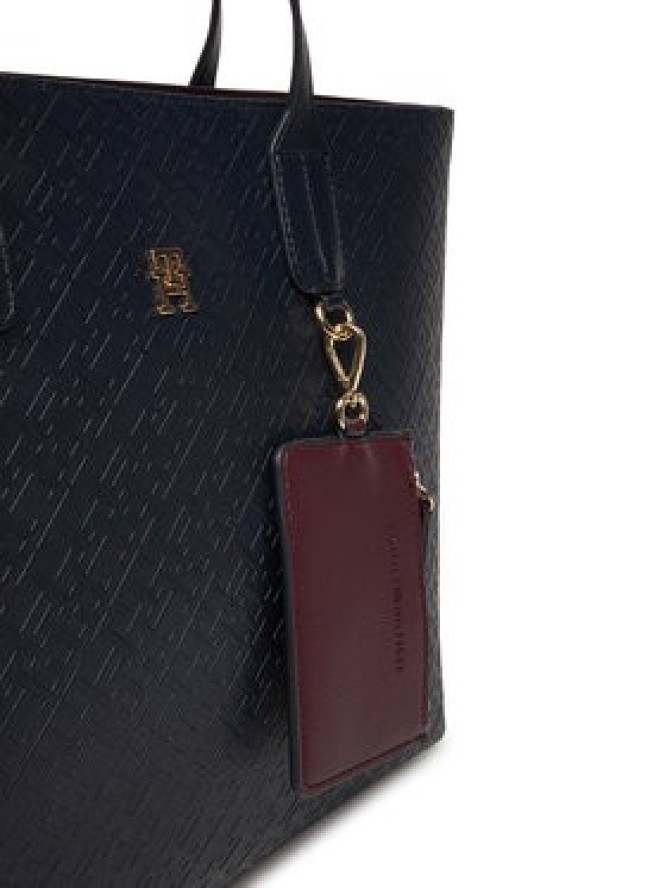 Tommy Hilfiger Torebka Th Icon Satchel Mono AW0AW18123 Granatowy