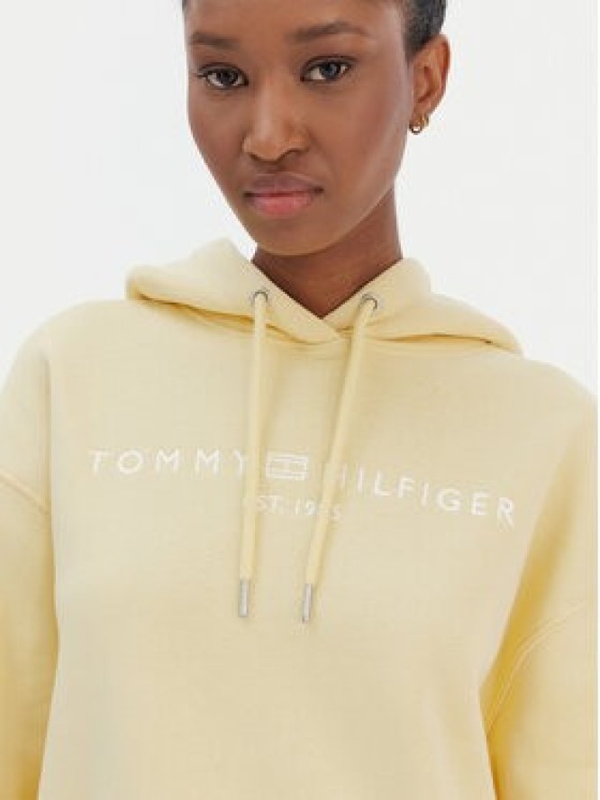 Tommy Hilfiger Bluza Corp Logo WW0WW47832 Żółty Regular Fit