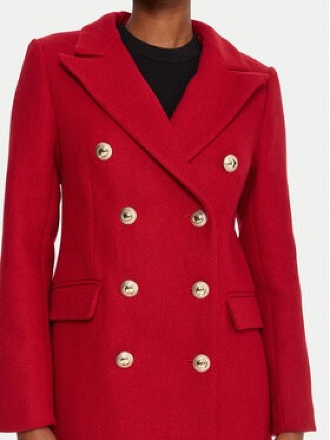 Rinascimento Płaszcz wełniany CFC0126209003 Czerwony Regular Fit