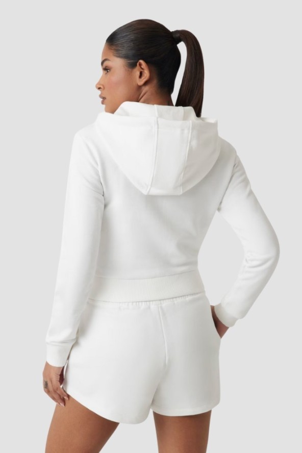 GUESS Biała damska bluza z cyrkoniami Primula, Rozmiar S