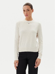 Tommy Jeans Sweter Essential DW0DW20159 Beżowy Regular Fit