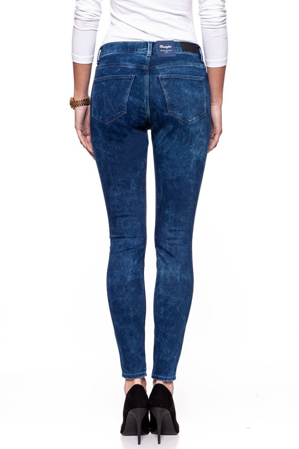 WRANGLER HIGH SKINNY BLUE MARBLE W27H6890M