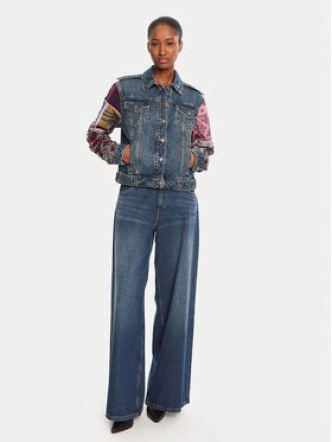 Desigual Kurtka jeansowa Etnic 25WWED14 Kolorowy Regular Fit