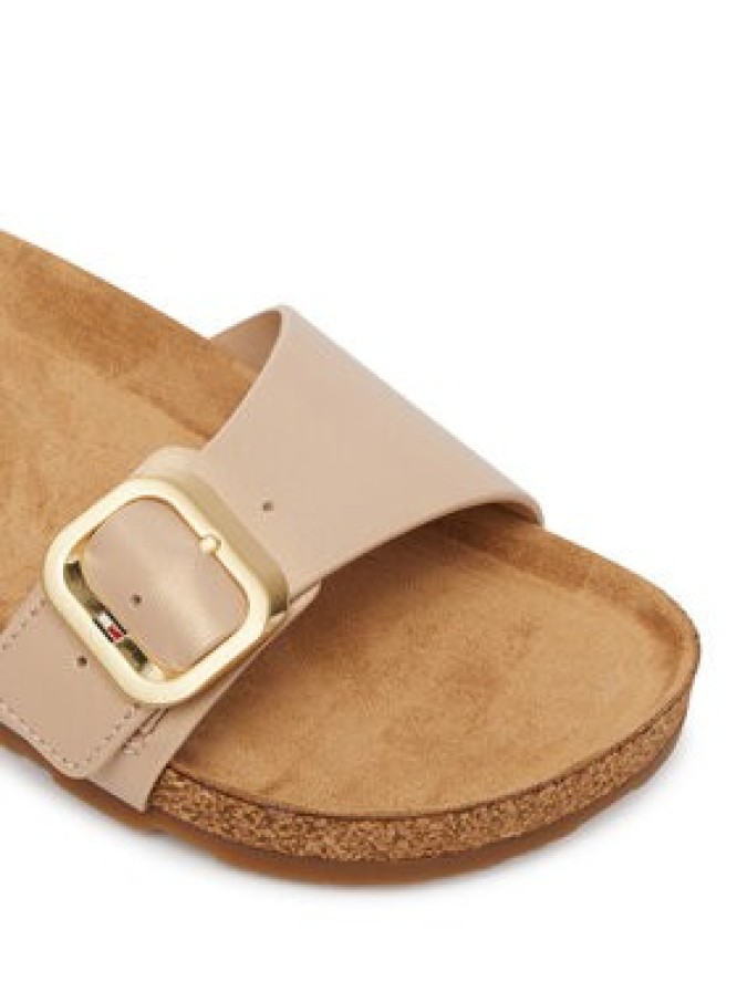 Tommy Hilfiger Klapki Cork Footbed Slip-On FW0FW09344 Beżowy