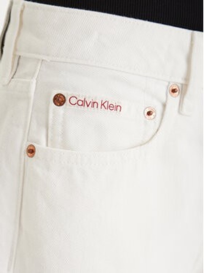 Calvin Klein Jeans Jeansy LV047F717G Écru Straight Fit