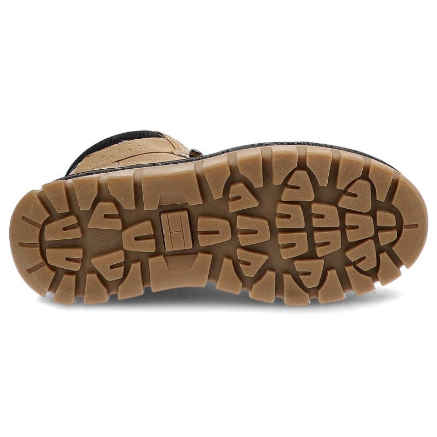 Brązowe Trapery Tommy Hilfiger Wygodne Buty Damskie