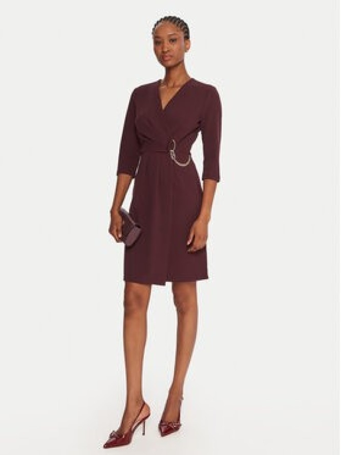 Rinascimento Sukienka koktajlowa CFC0020071002 Bordowy Regular Fit