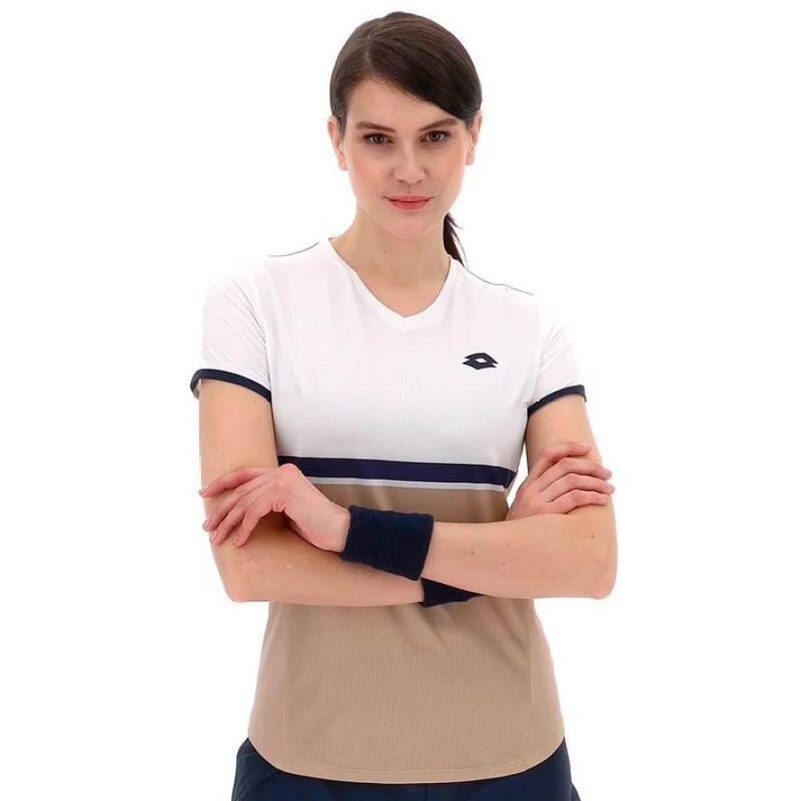Koszulka tenisowa damska Lotto Tech V-D1 tee