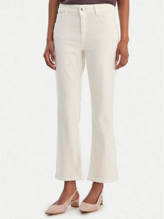 Marella Spodnie materiałowe Sfinge 2615131261 Écru Slim Fit
