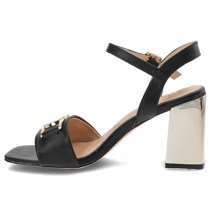 Czarne Sandały Filippo Eleganckie Buty Damskie