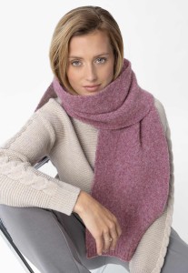 Długi szal z wełną H-VELVET