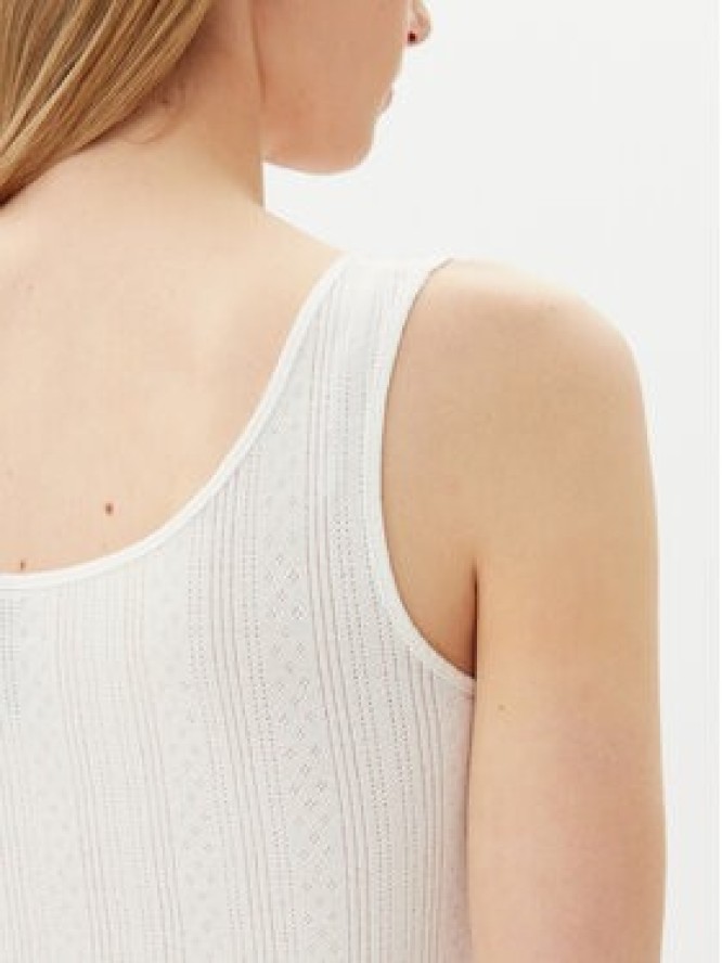 Pieces Top Fia 17155482 Biały Slim Fit