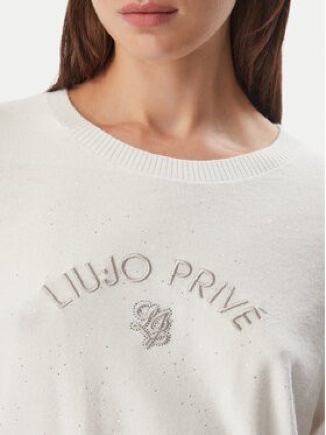 Liu Jo Sport Sweter TF6037 MS049 Kremowy Regular Fit