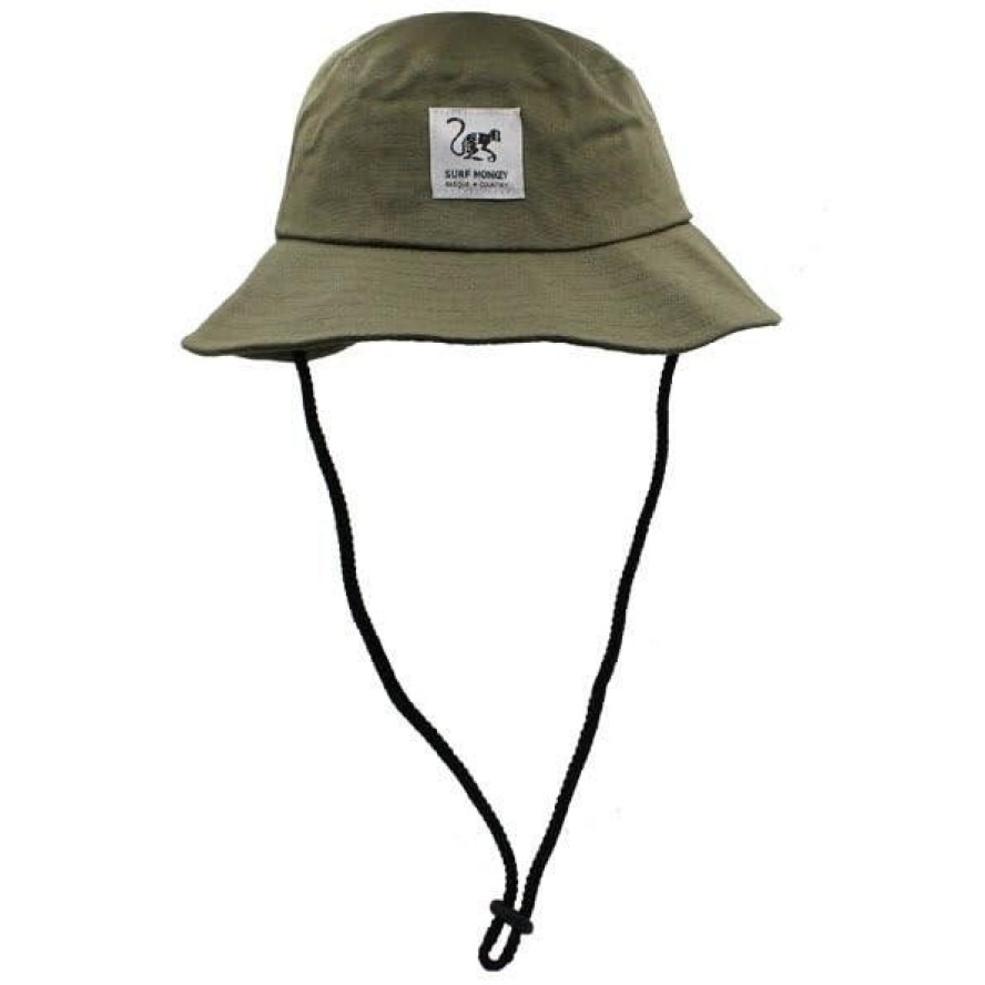 Kapelusz trekkingowy z sznurkiem – bawełna – L/XL (Zielony)