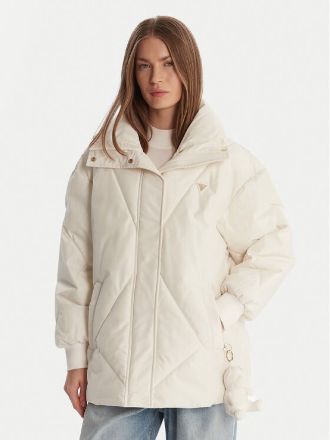 Guess Kurtka zimowa V5BL13 WHHZ2 Écru Regular Fit