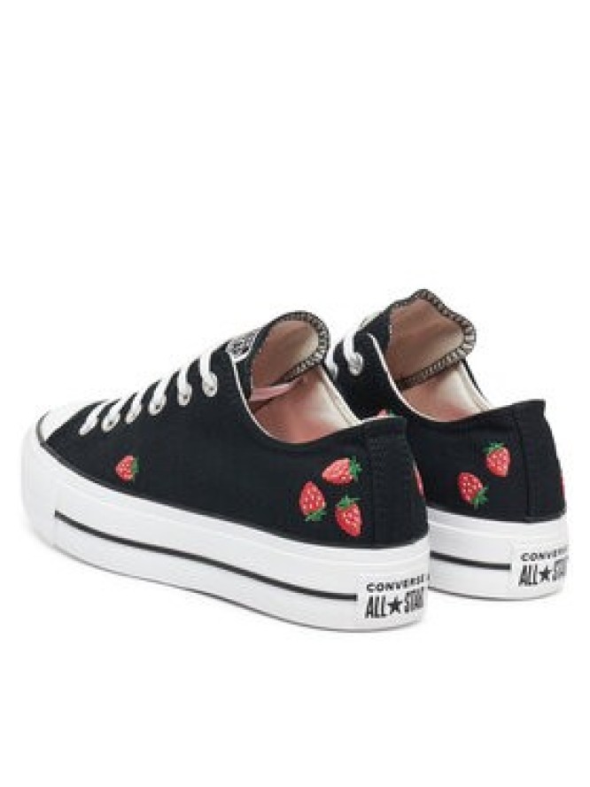 Converse Trampki Chuck Taylor All Star Lift Platform Embroidered Strawberries A14935C Czarny