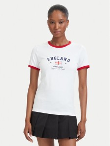 Guess Jeans T-Shirt W6YI16 K3995 Biały Slim Fit