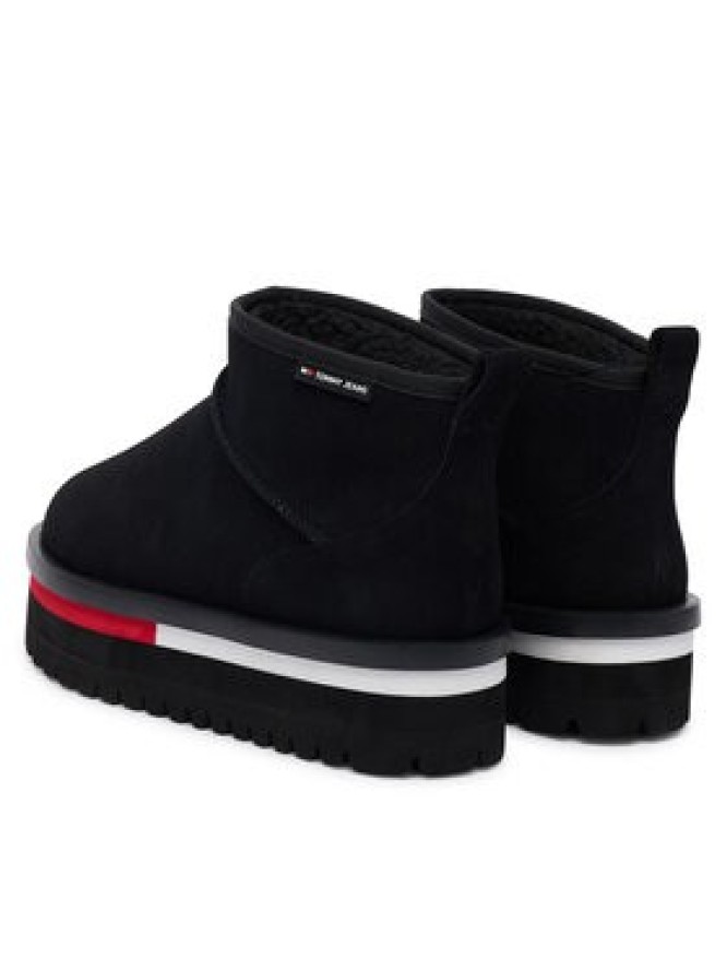 Tommy Jeans Śniegowce Tjw Flatform Snow Boot Suede EN0EN02841 Czarny