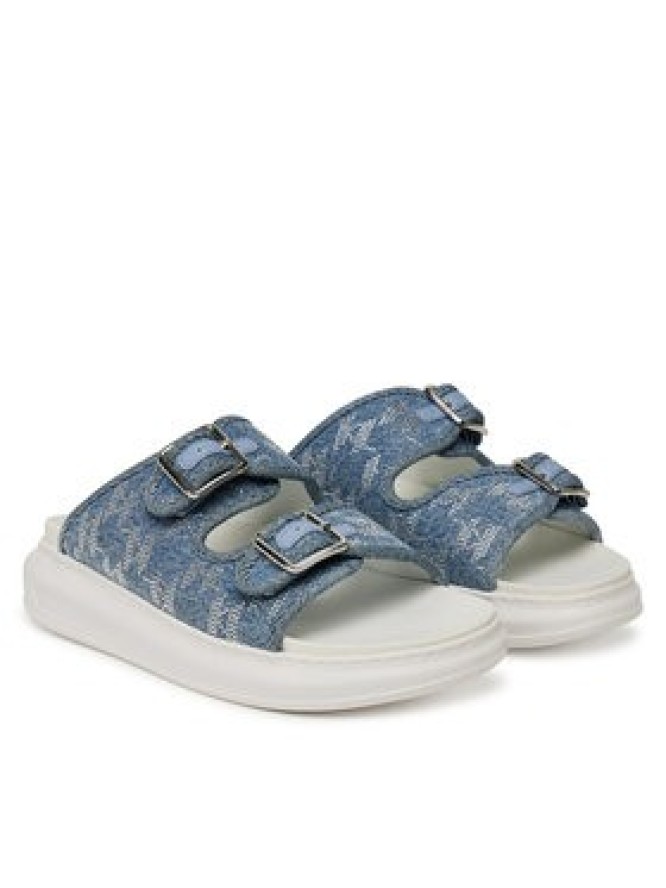 KARL LAGERFELD Klapki Kapri Slide KL62505A Niebieski