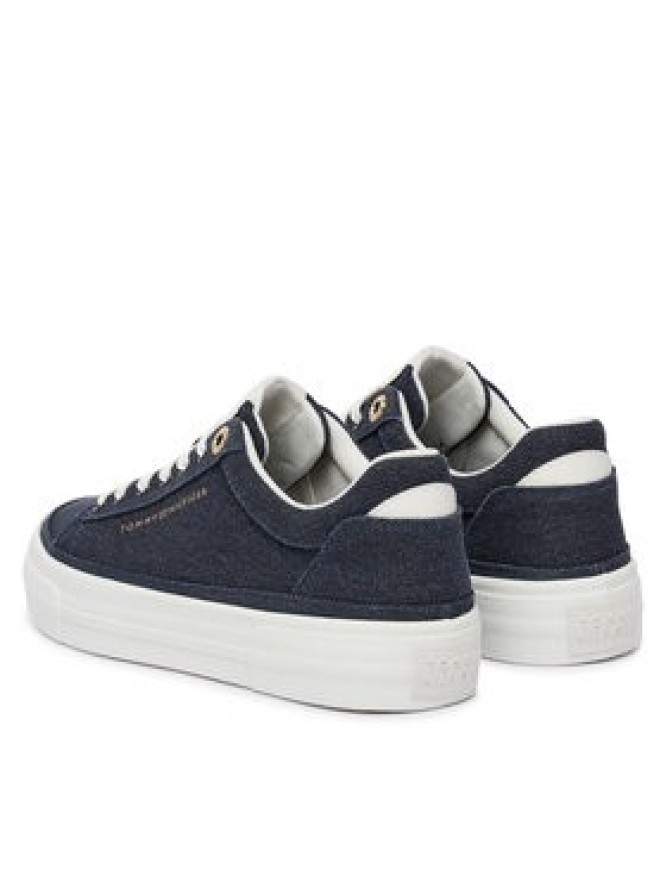 Tommy Hilfiger Tenisówki Th Foxing Platform Washed Canvas FW0FW09172 Niebieski