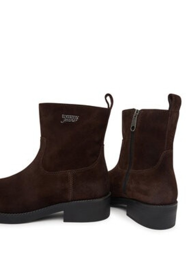 Tommy Jeans Botki Chelsea Boots EN0EN03078 Brązowy ciemny