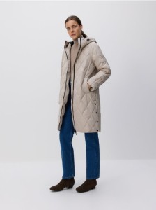 Pikowana kurtka - beżowy