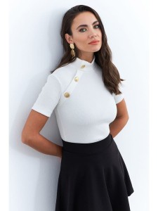 trendyol Bluzka w kolorze białym rozmiar: S