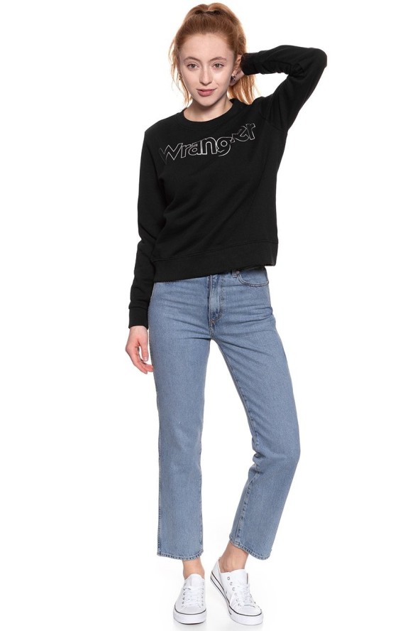 BLUZA WRANGLER DAMSKA CREW SWEAT BLACK W6079HY01 112130449