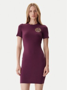 Versace Jeans Couture Sukienka codzienna 79HAOT00 CJ03T Bordowy Slim Fit