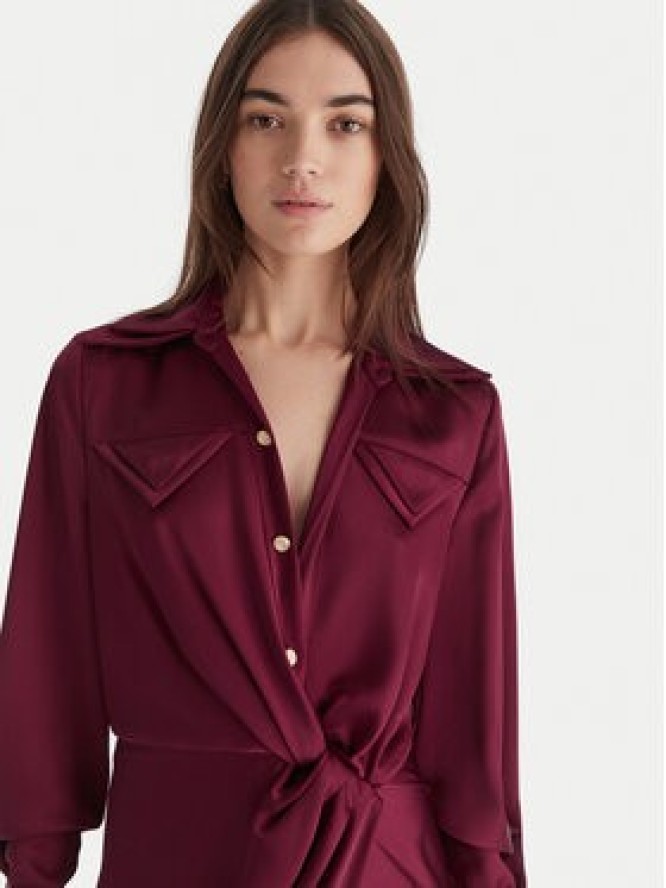 Babylon Sukienka wieczorowa ED0764 Bordowy Regular Fit