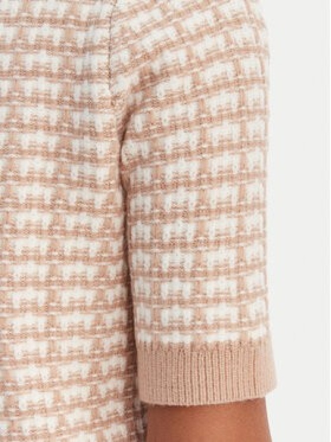 Morgan Sukienka dzianinowa 261-RMORESA Beżowy Slim Fit