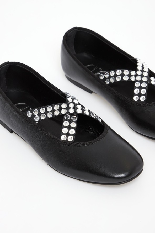 Baleriny damskie skórzane CESARE CASADEI