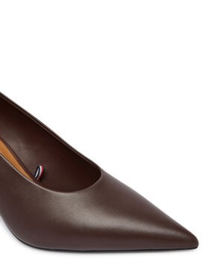Tommy Hilfiger Czółenka Th Smooth Leather Pump FW0FW08960 Brązowy